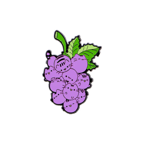 oly-9c2bb8ba06a9e2324aab4bfa231458e9 Wholesale Cartoon grape cat brooch cartoon metal badge