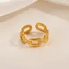 oly-9c32320a4f136ef3e9d29c9bf5900c8b Wholesale PVD Coated 18K Gold Plated Geometric 304 Stainless Steel Classic Style Waterproof Non Tarnish Open Ring