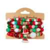 Wholesale Cute Christmas Tree Snowman Bell Alloy Pendant Christmas Crystal Bracelet