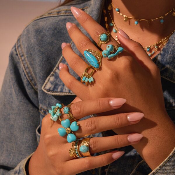 Wholesale Turquoise natural stone necklace