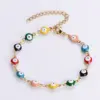 Wholesale Jewelry Fashion Devil'S Eye 304 Stainless Steel 18K Gold Plated Enamel Stainless Steel Jewelry Sets
