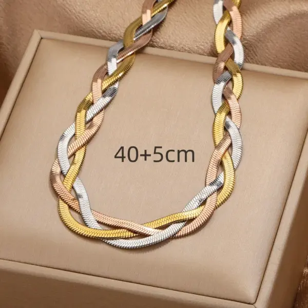 PVD Coated Real Gold Plated Geometric 304 Stainless Steel Casual Simple Style Waterproof Non Tarnish Bracelets Necklace