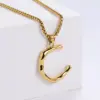 Wholesale Stainless Steel 18K Gold Plated Fashion Polishing Letter