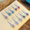 oly-9c4da8a2ef92c00da38f33284df79bdd Wholesale Jewelry IG Style Fairy Style Lady Geometric Water oplets Copper Artificial Crystal Artificial Zircon White Gold Plated Plating Hollow Out Inlay Cable Chain Jewelry Set