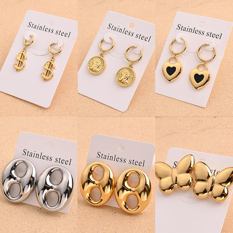 Wholesale Electroplating Golden Plated Coffee Beans Round Heart Shape 304 Stainless Steel Casual Modern Style Simple Style Handmade Polishing Enamel E