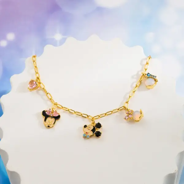 Wholesale 1 Set Yakemiyou Sweet Commute Flower Butterfly Inlay Copper Acrylic Zircon 14K Gold Plated Water Plating Drop Earrings