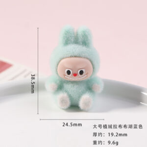 Large flocked labubu lake blue / Labubu series