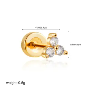 Triangle Zircon Gold (One Piece)