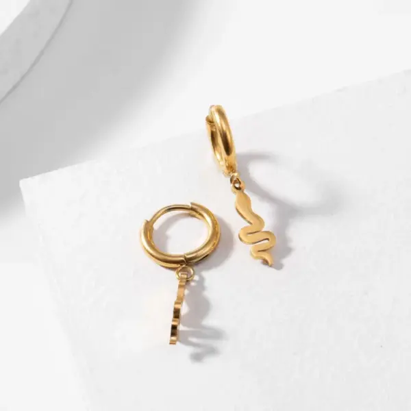 Fashion Animal 304 Stainless Steel No Inlaid 18K Gold Plated Earrings