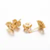 Wholesale PVD Coated Real Gold Plated Eye Metal Fashion Waterproof Non Tarnish Ear Studs