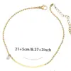 Classic Style Solid Color Chains Print Stainless Steel Inlay Zircon Women's Anklet
