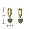 Wholesale Fashion Heart Plating Copper Zircon Copper Earrings