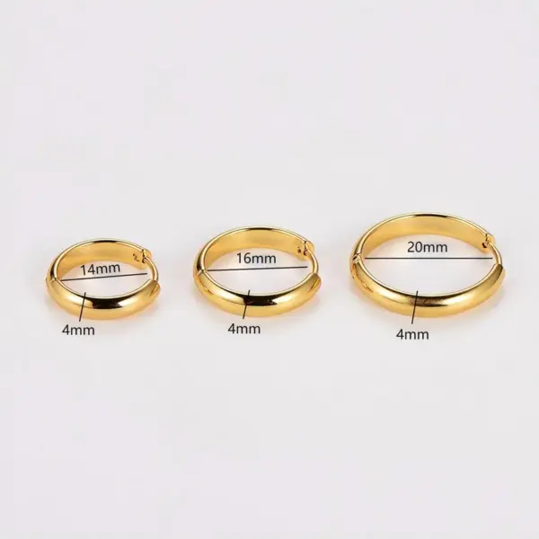 Wholesale 303 Stainless Steel Circle Electroplating Imitation Gold Vintage Style Classic Style Commute Earrings