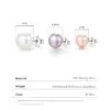 Wholesale 1 Pair IG Style Elegant Sweet Oval Plating 925 Sterling Silver Freshwater Pearl Stone-Free Electroplated Silver Plated Women's White Pink Purple Ear Studs