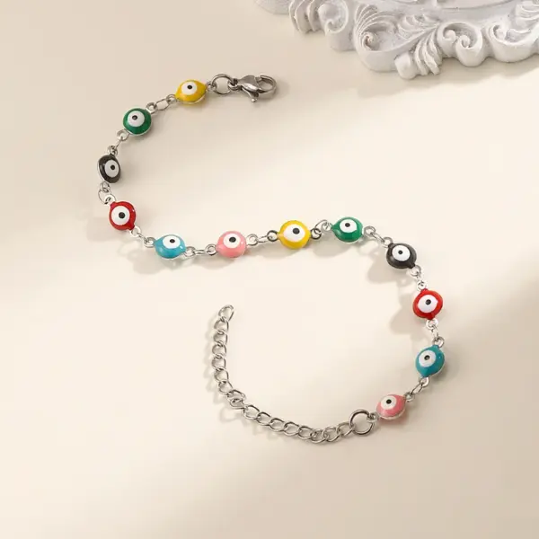 Wholesale Streetwear Eye 201 Stainless Steel Bracelets In Bulk