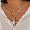Wholesale Punk ins style cross pendant necklace