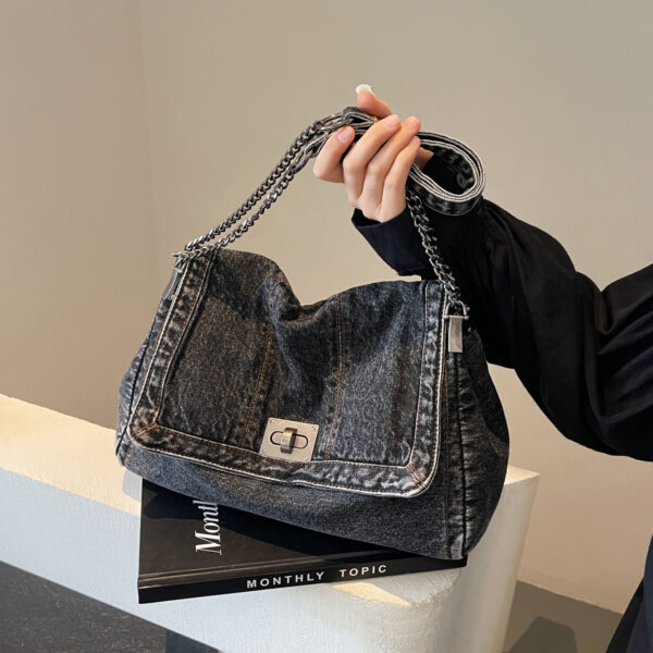 Wholesale Casual Commuting Large Capacity Denim Women's Bag 2025 New Easiest for Match Chain Shoulder Crossbody Bag Tote Bag