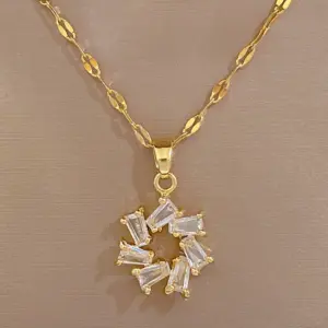 D127 Necklace [Titanium Steel Chain Copper Pendant]]