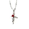 Wholesale Diablo Gothic Punk Rock Rose Cross Necklace Vintage Old Style y2k Spice Girls Ins Style Niche Sweet Cool