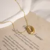 Wholesale Jewelry Simple Style Letter 304 Stainless Steel Stainless Steel Necklaces