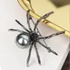 Wholesale Retro Pin Spider Imitation Pearl Alloy Unisex Brooches