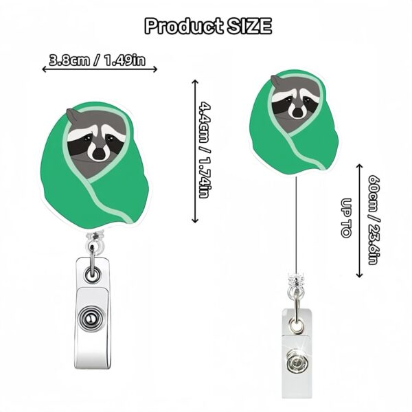 Wholesale New cross-border interesting doctors and nurses creative gifts funny raccoon telescopic easy pull buckle badge clip