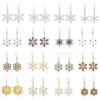 Wholesale Alloy diamond snowflake earrings