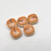 Wholesale Perforated bread coee-printed mini bread beads