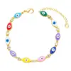 Wholesale Boho Style Evil Eye Bracelet Color Dripping Eye Copper Bracelet Female Wholesale