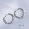 Wholesale 304 Stainless Steel Stainless Steel Round Simple Style Silver Hoop Earrings