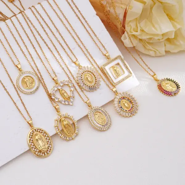 Wholesale 304 Stainless Steel Copper Human Pendant Necklace