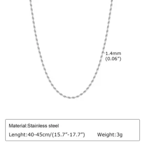 Silver / Necklace 1.4mm * 40 5cm