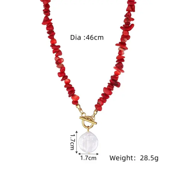 Wholesale Casual Irregular Freshwater Pearl Gravel Pendant Necklace In Bulk