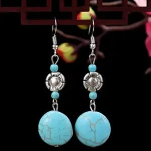 9-Big Flower Wafer Turquoise