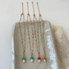 Wholesale Color Sugar Bean Glaze Mushroom Pendant Necklace Women's Light Luxury Elegant Elegant Necklace Clavicle Chain