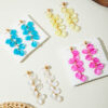 Wholesale Cross-border Summer Tassel Long Petal Earrings Women's Super Fairy Shell Design Simple Earrings Niche Holiday Ears