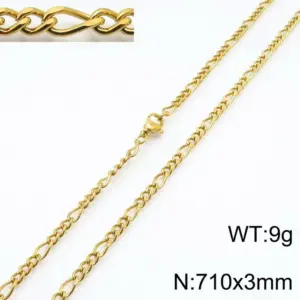 Gold 710 * 3mm = Necklace KN197284-Z