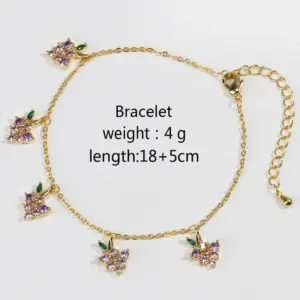 Gold Grape Bracelet