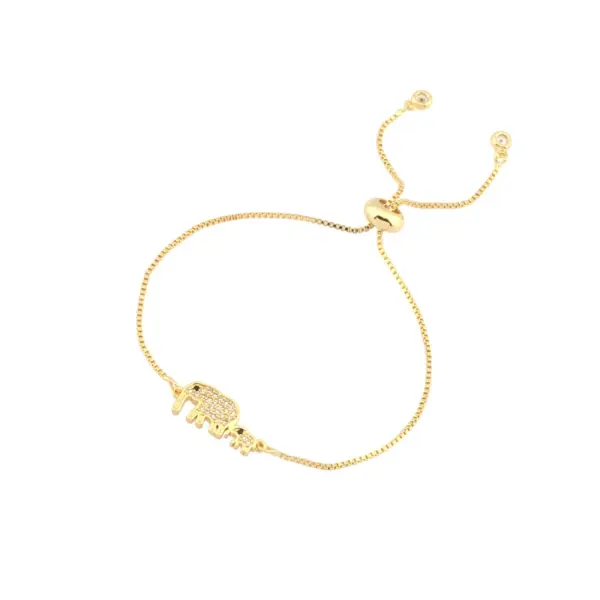Wholesale Copper 18K Gold Plated IG Style Simple Style Commute Clouds Car Elephant Inlay Zircon Bracelets
