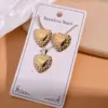 Wholesale Electroplating Golden Plated Sunflower Red Heart 304 Stainless Steel Casual Elegant Handmade Polishing Plating Jewelry Set