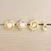 Wholesale 1 Piece Elegant Classic Style Geometric Bee Plating 304 Stainless Steel Artificial Pearls Zircon Drop Earrings Ear Studs