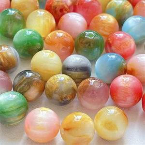 Wholesale 16mm Two-tone Gilded Resin Imitation Cat's Eye Glass Beads DIY Beaded Pen, Phone Chain, Keychain, Car Pendant, etc.