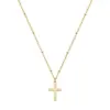 Wholesale Jewelry Simple Style Cross 304 Stainless Steel Pendant Necklace