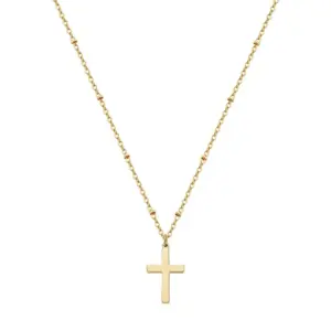 Wholesale Jewelry Simple Style Cross 304 Stainless Steel Pendant Necklace