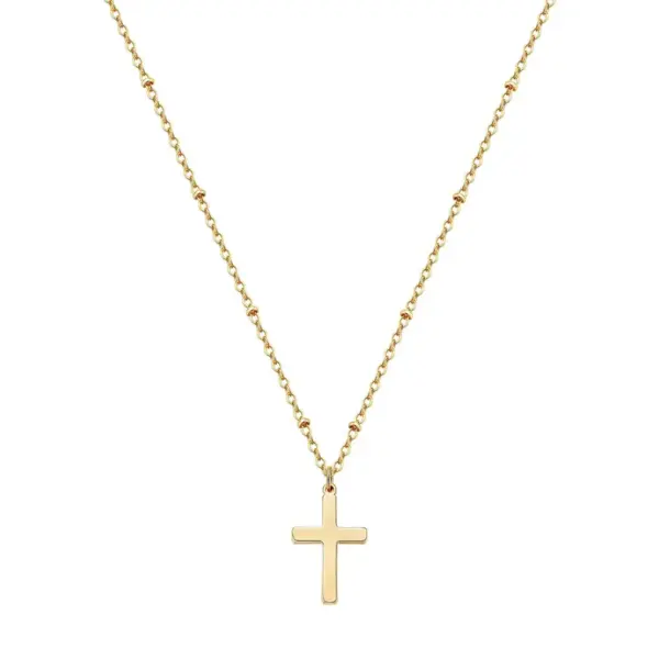 Wholesale Jewelry Simple Style Cross 304 Stainless Steel Pendant Necklace