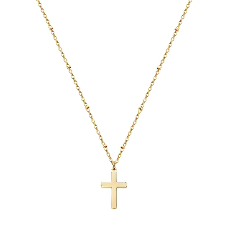 Wholesale Jewelry Simple Style Cross 304 Stainless Steel Pendant Necklace