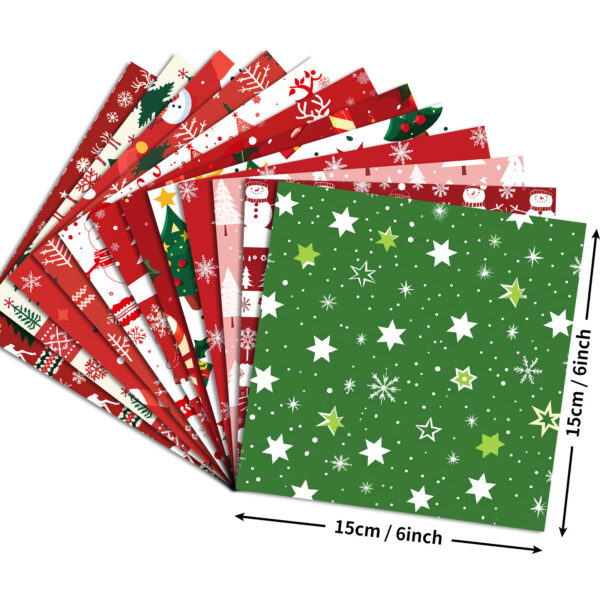 oly-9cc0b371c8e4d2c57f7423a66f811c22 Wholesale 12 Sheets/Pack Christmas Material Paper, Gift Exchange Decorative Paper, Base Paper, Christmas Tree DIY Paper-Cut Material Pack
