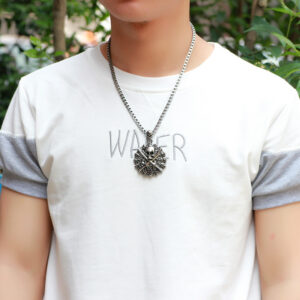 Wholesale European and American Cross-Border Jewelry Pirates of the Caribbean Pendant Necklace Men's Exotic Metal Necklace Versatile Personality