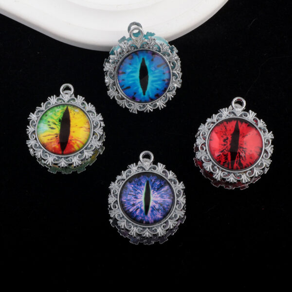 Wholesale Devil Eye Clay Diamond Ball Straight Hole Beads