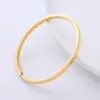 Wholesale Simple Style Solid Color 304 Stainless Steel 18K Gold Plated No Inlaid Stainless Steel Bracelets In Bulk
